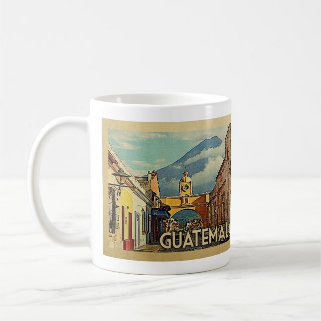 Taza De Café Viaje del vintage de Guatemala (Izquierda)