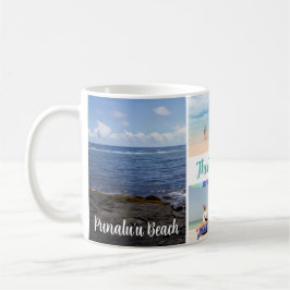 Taza De Café Viaje en Hawái por la playa de Punalu'u 4 viajes f