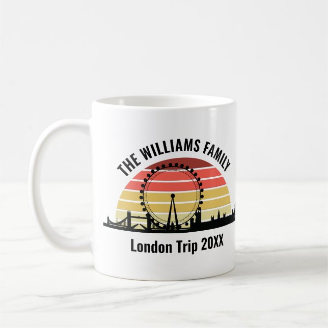 Taza De Café Viaje familiar de Personalizados Sunset en Londres (Izquierda)