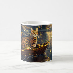 Taza De Café Viaje festivo para Navidades de gatos de Bengala