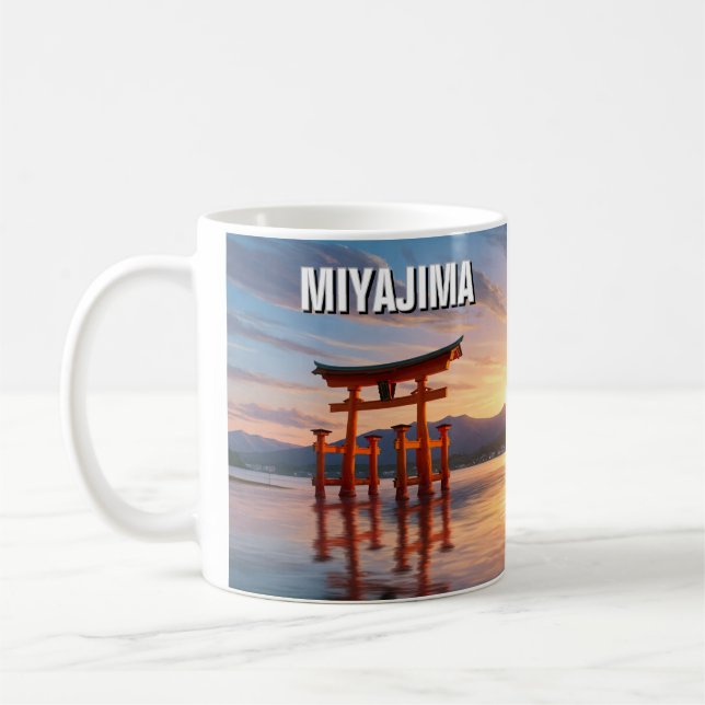 Taza De Café Viaje flotante por el santuario de Miyajima Torii  (Izquierda)