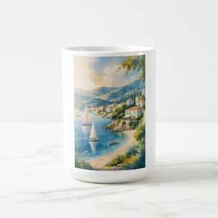 Taza De Café Viaje francés estilo vintage Cote D'Azur