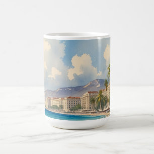 Taza De Café Viaje francés estilo vintage Cote D'Azur