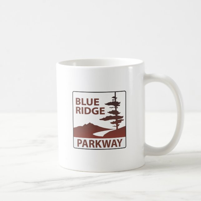 Taza De Café Viaje por carretera azul de la carretera de la (Derecha)