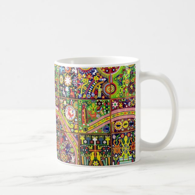 Taza De Café Viaje tribal maya mexicano de Boho del arte de (Derecha)