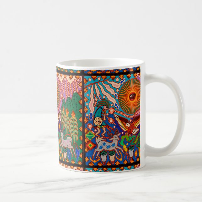 Taza De Café Viaje tribal maya mexicano de Boho del arte de (Derecha)