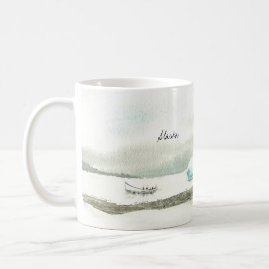 Taza De Café Viaje zurdo del barco de Alaska
