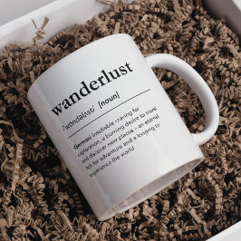 Taza De Café Viajero alemán de definición de palabras Wanderlus