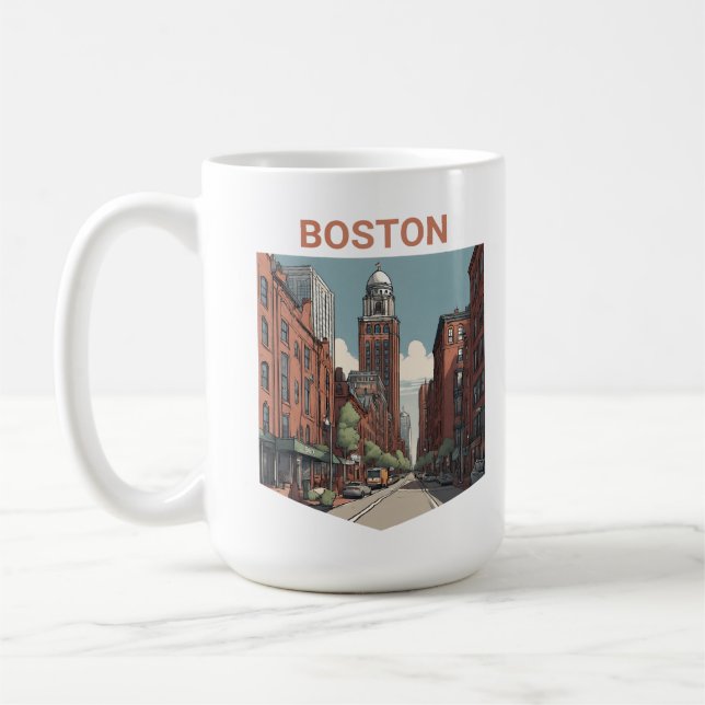 Taza De Café Viajero de Boston: una deliciosa idea de regalo (Izquierda)