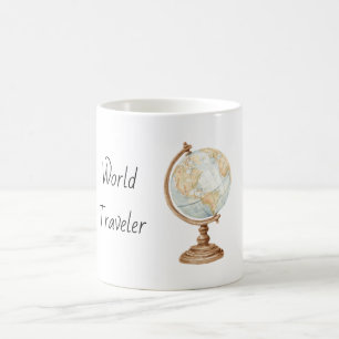 Taza De Café Viajero Mundial Globo