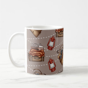Taza De Café Viajero retro y necesidades de camarógrafos