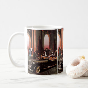 Taza De Café Viajes antiguos, elegante limusina de estiramiento