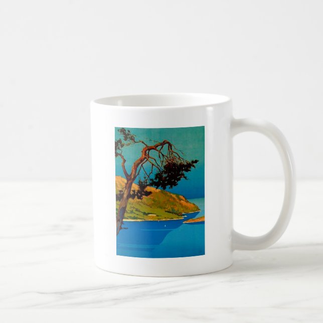 Taza De Café Viajes costeros de California (Derecha)