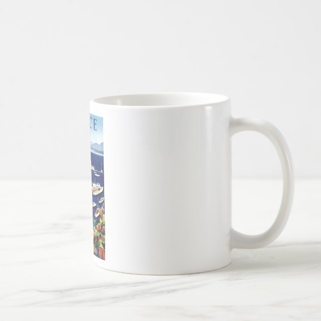 Taza De Café Viajes de época Atenas Grecia (Derecha)