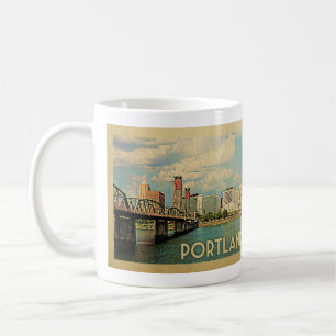 Taza De Café Viajes de época de Portland Oregon