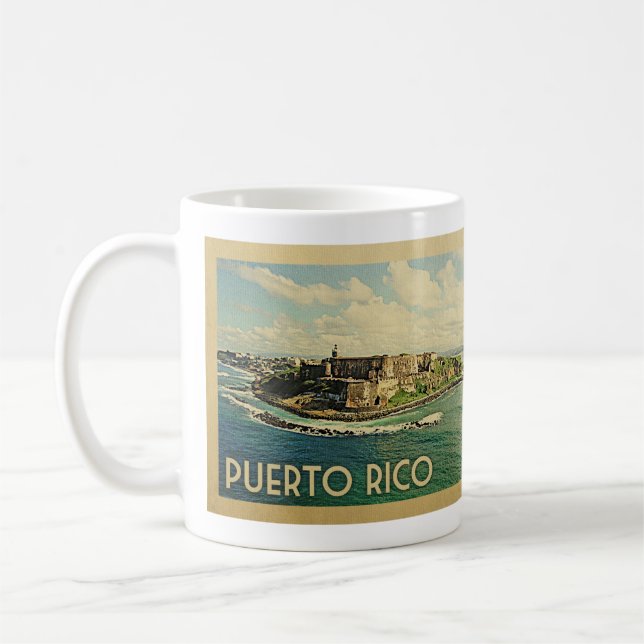 Taza De Café Viajes de época de Puerto Rico (Izquierda)