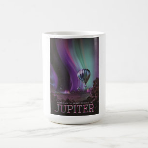 Taza De Café Viajes de Júpiter por Auroras fuertes en globo aer