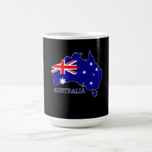 Taza De Café Viajes de mapas de bandera australiana