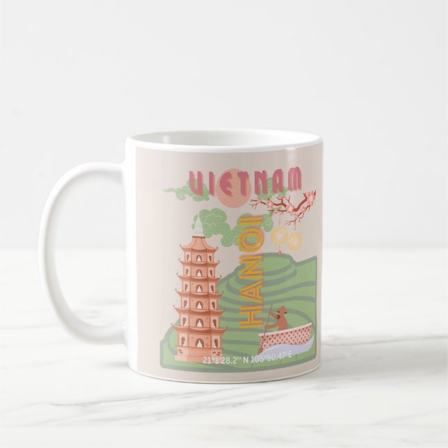 Taza De Café Viajes de Vietnam, cosecha (Izquierda)