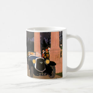 Taza De Café Viajes Elegantes Antiguos, Coche Convertible Elega