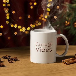 Taza De Café Vibes acogedoras, diseño de vacaciones cálidas