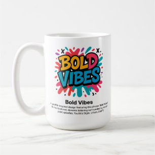 Taza De Café Vibes audaces - Vibrante camiseta estilo graffiti
