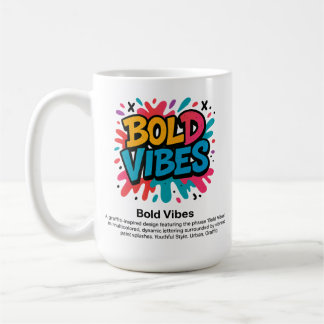 Taza De Café Vibes audaces - Vibrante camiseta estilo graffiti