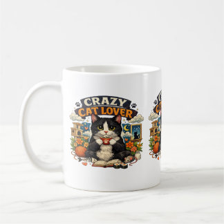 Taza De Café Vibes de Amante de Gatos – Diseño de Gato Adorable