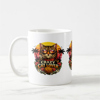 Taza De Café Vibes de Amante de Gatos – Diseño de Gato Adorable
