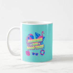 Taza De Café Vibes de diversión de verano tropical