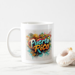 Taza De Café Vibes de graffiti de Puerto Rico: artículo de arte