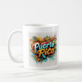 Taza De Café Vibes de graffiti de Puerto Rico: artículo de arte