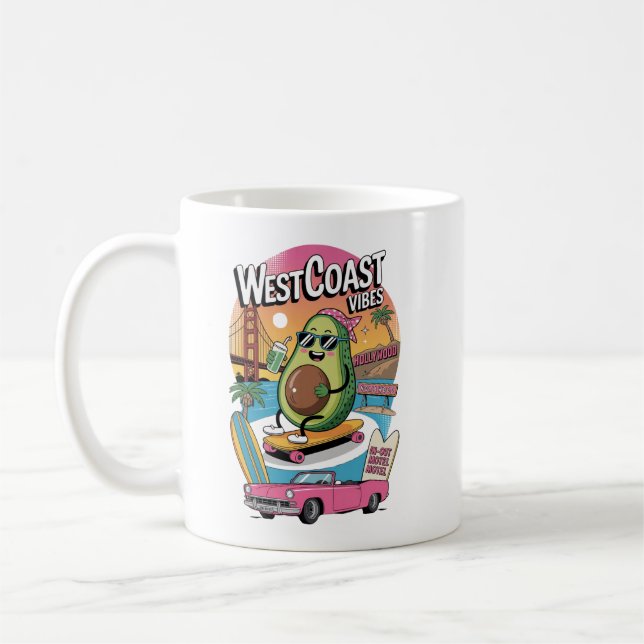 Taza De Café Vibes de la Costa Oeste (Izquierda)