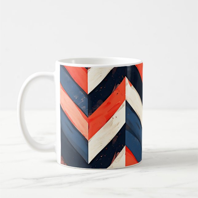 Taza De Café Vibes de marina, coral y crema (Izquierda)