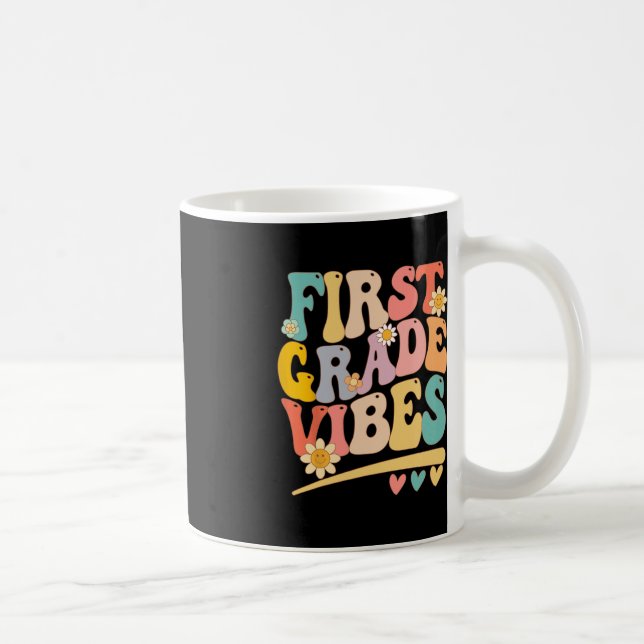 Taza De Café Vibes De Primer Grado Para Chicas Niños De Primer  (Derecha)