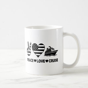 Taza De Café Vibes de vacaciones de Peace Love Cruise USA