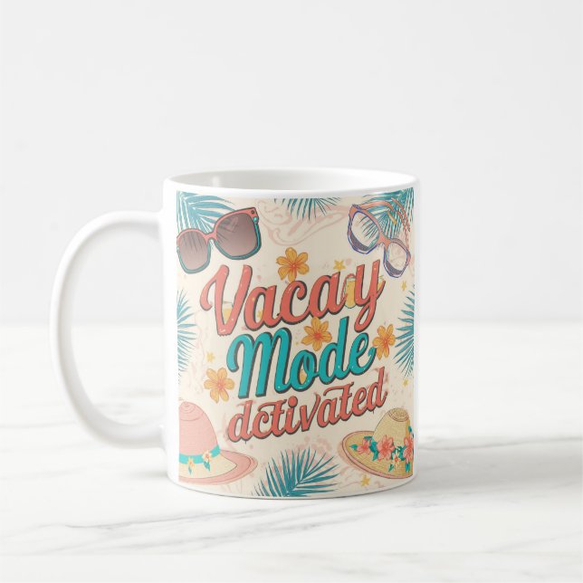 Taza De Café Vibes de verano activadas en modo de vacaciones (Izquierda)