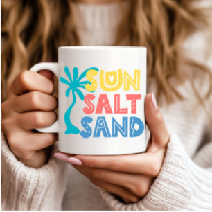 Taza De Café Vibes de verano de arena de sal solar