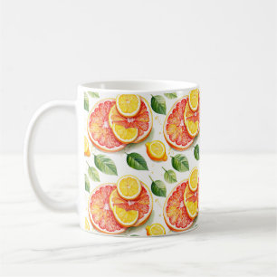 Taza De Café Vibes de verano de pomelo y lémones