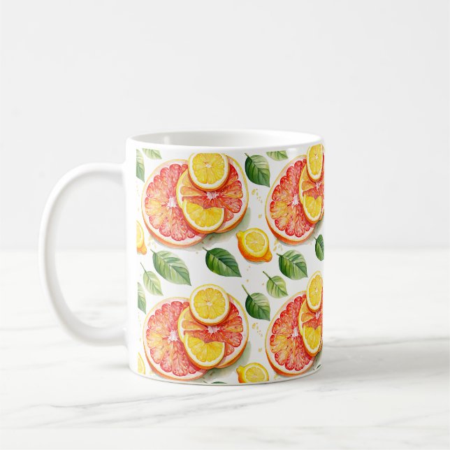 Taza De Café Vibes de verano de pomelo y lémones (Izquierda)