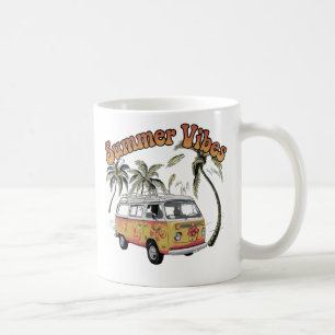 Taza De Café "Vibes de verano retro Van Design - Perfecto para
