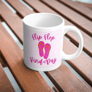 Taza De Café Vibes de verano vuelan a la onda tipo de día 🩴