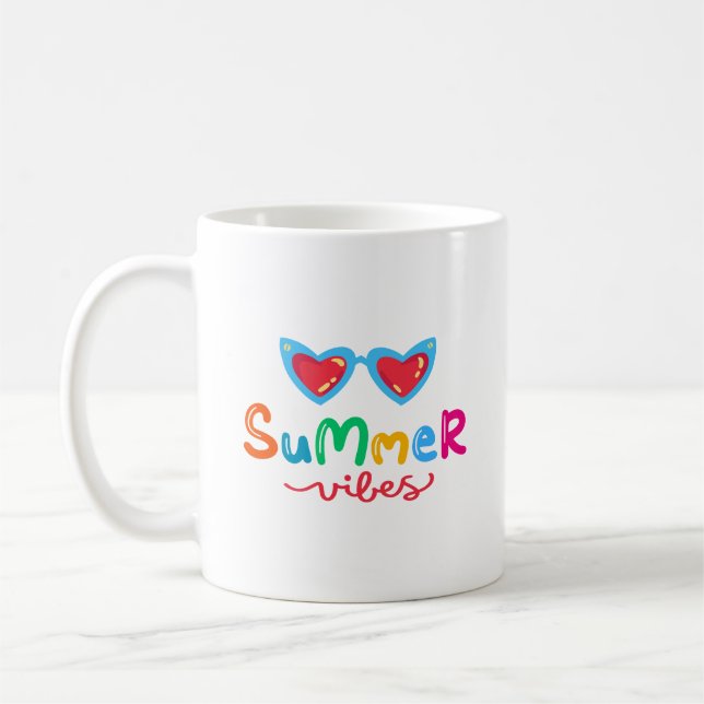 Taza De Café Vibes De Verano Y Gafas De Sol (Izquierda)