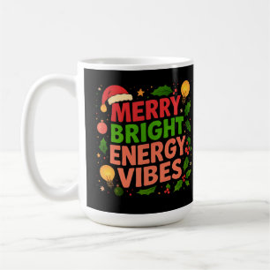 Taza De Café Vibes Santa Winter, Navidades de Merry Bright Ener