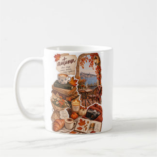 Taza De Café Vibraciones Acogedoras de Otoño – Pegatina Estétic