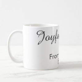 Taza De Café Vibraciones alegres Navidad roja agregar nombre de