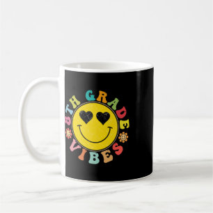 Taza De Café Vibraciones de 8vo Grado Cara Feliz Sonrisa Regalo