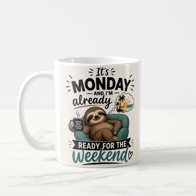 Taza De Café Vibraciones de fin de semana (Izquierda)