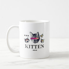 Taza De Café Vibraciones de Gatito Adorable | Diseño para Amant