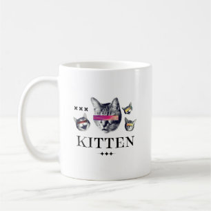 Taza De Café Vibraciones de Gatito Adorable Diseño para Amant